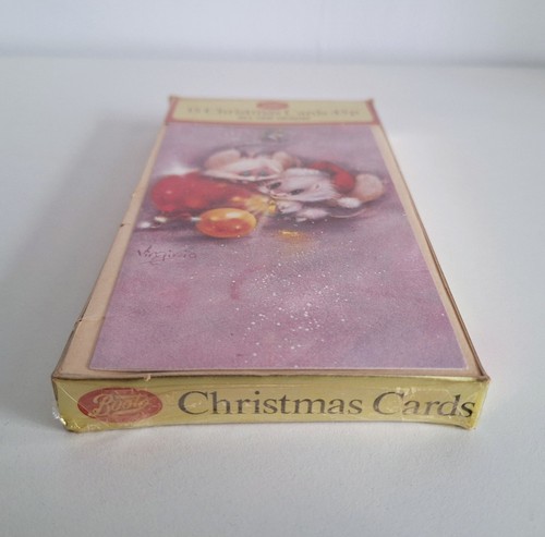 15 x Vintage Christmas Cards 1970s 80s New In Pack Cute Mice Boots The Chemist - Picture 4 of 5