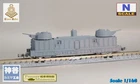 1/160 (N-Scale) WWII Russian PL-37 Canon Wagon /w wheels & couplers resin kit