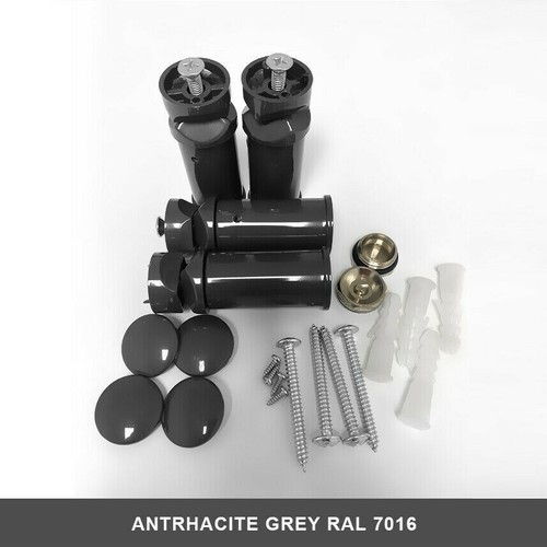 Electric Pre-filled 1400 mm High Anthracite Towel Rail Radiator Bathroom Warmer - Picture 8 of 21