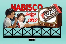 NABISCO OREO COOKIES ANIMATED NEON SIGN - FOR HO-SCALE  LIGHTS, BLINKS,MORE!