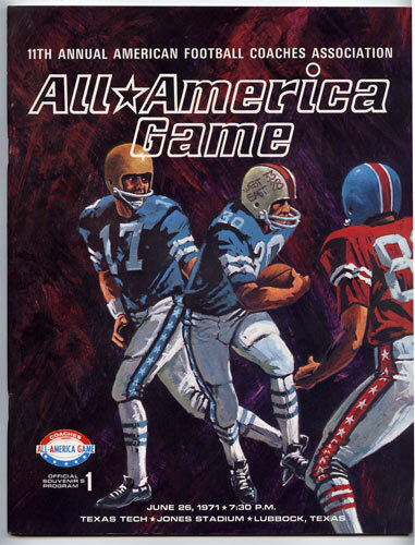1971 Coaches All-America Game Program College Football Texas Tech Bobby Majors - Picture 1 of 1