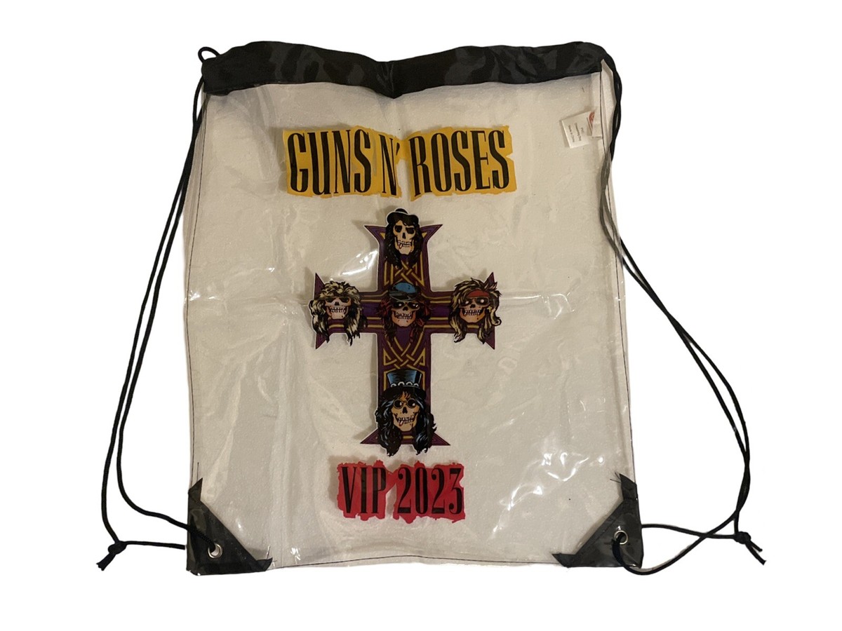 Guns N Roses 2023 VIP Clear Drawstring Bag Merch Backpack | eBay