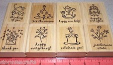 Birthday Thank you Baby Wedding Rubber Stamp Set by Stampin Up Greetings Galore