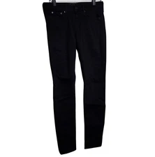 Vince Womens Skinny Jeans Black Mid Rise Stretch 5 Pocket Made In USA Size 25