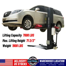 7000lbs Single Post Lift 110v Hydraulic Portable Lift Single Post Auto Lift
