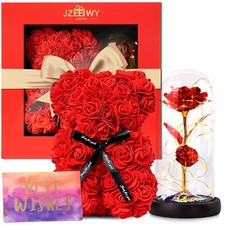 Flower Rose Bear for Mom,Perfect Birthday Romantic Gift for Wife Daughter Gir...