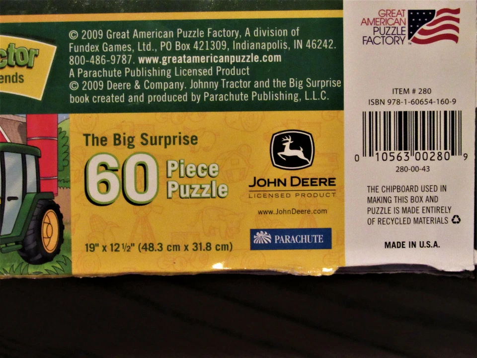 John Deere 60 piece puzzle The Big Surprise plus John Deer Flashlight - Image 4 of 4