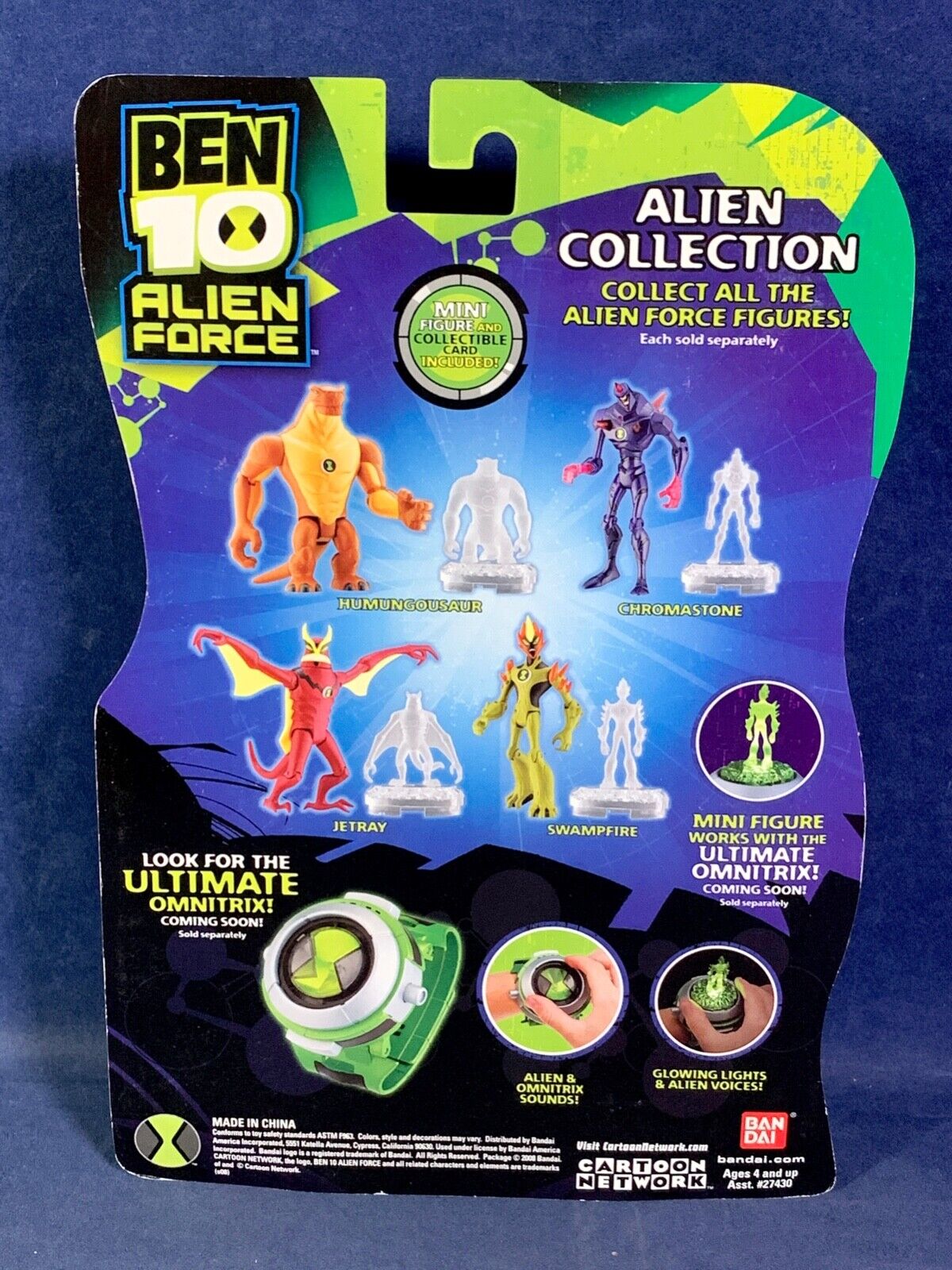 Ben 10 Alien Force Toy Chromastone 4 Tall Action Figure Collectible Card  New