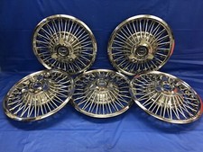Vintage Set Of 5 196567 Ford 14 Spinner Hubcaps Mustang Fairlane Galaxie