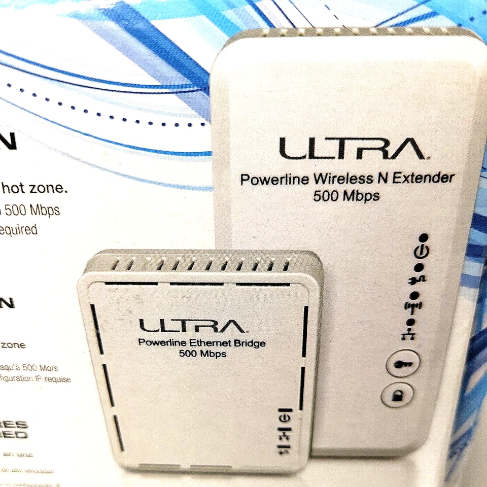 Ultra Powerline Wireless-N Adapter / 500Mbps Wi-Fi Range Extender Kit - Image 2 of 4