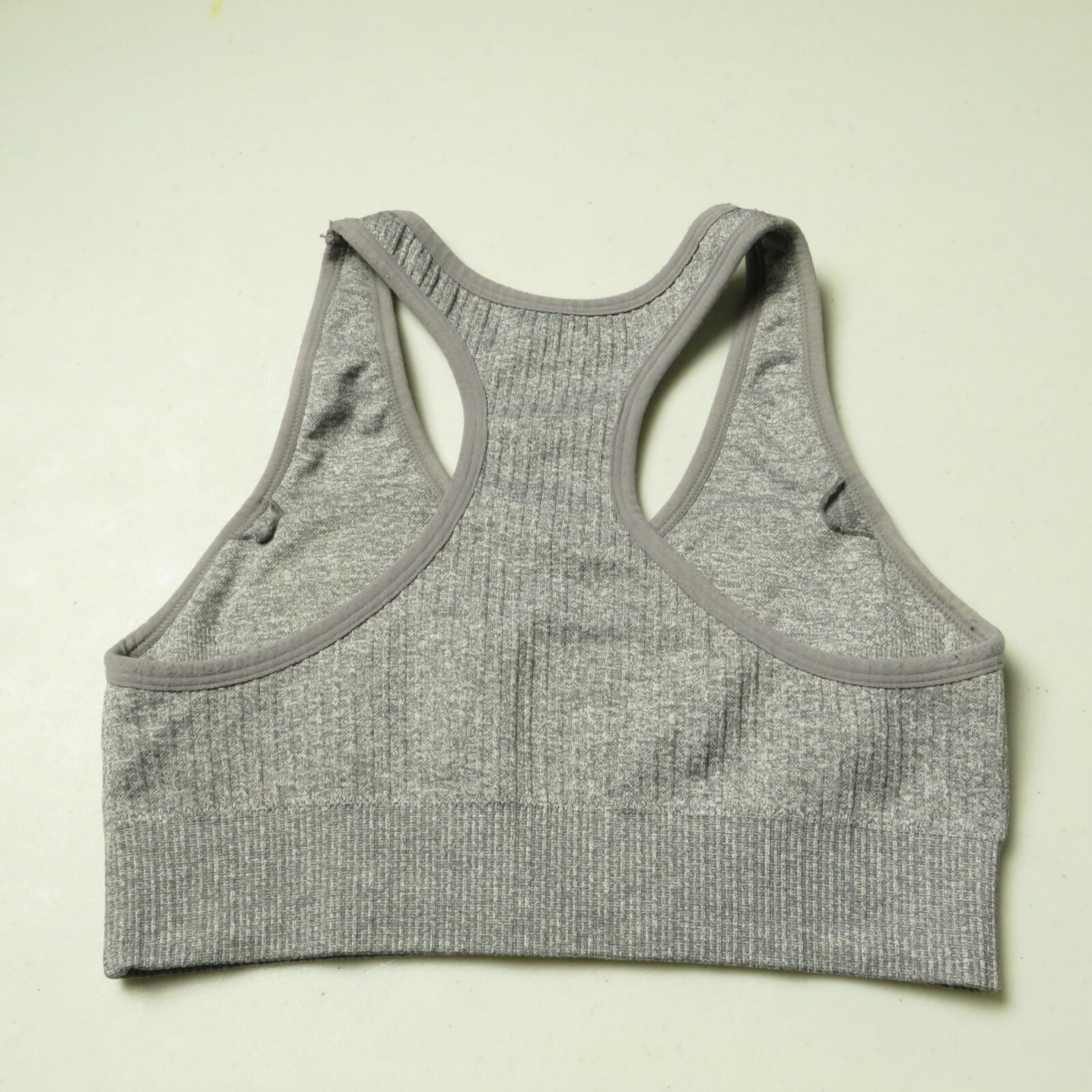 BCBGENERATION WOMEN'S SPORTS BRA SMALL STRAP GREY WIDE RACERBACK Max 77