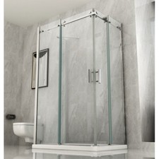 Box Doccia 3 Lati 2 Porte Scorrevoli 70 80 90 100 120 e 1 Parete Fissa Cristallo