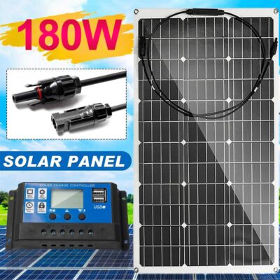 180W Solar Panel Kit Home Power Generator Off-Grid System 40A Controller US SELL