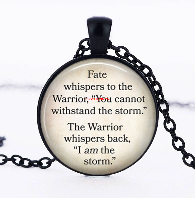 I Am the Storm Warrior Quote Storm Quote Necklace 