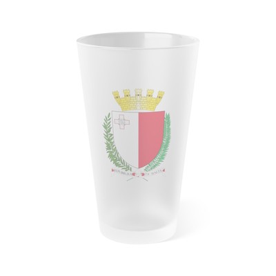 Coat of arms of Malta - Frosted Pint Glass 16oz