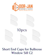 5pairs - 10pcs of WHITE Short Window Sill Bullnose End Caps Flat 