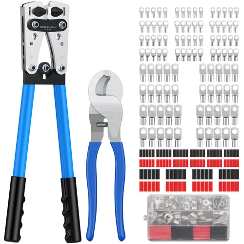 Cable Lug Crimping Tool 6-50mm² Wire Plug Crimper Battery Terminal Connector Kit - Picture 24 of 24