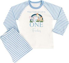 Personalised Birthday Pyjamas Boys When I Wake Up I Will Be 1 1st Animals PJs