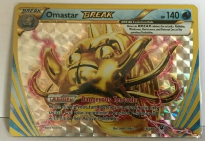 Omastar BREAK ULTRA RARE 19/124 Pokemon XY Fates Collide NM HOLO
