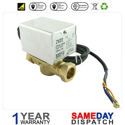 2 ANSCHLÜSSE 22mm ZONENVENTIL DIREKT ERSATZ FÜR HONEYWELL V4043H1056