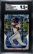 2023 Bowman Chrome Speckle Refractor /299 Emaarion Boyd #BCP-128 SGC 9.5