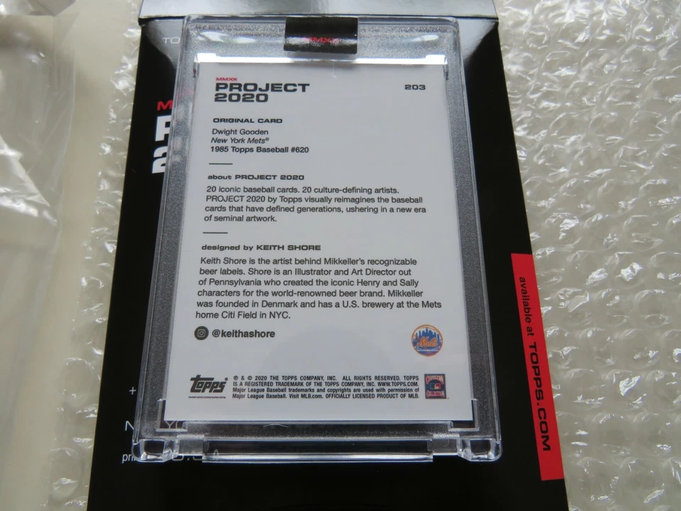 Topps PROJECT 2020 Card 203 -1985 Dwight Gooden by Keith Shore - Print run: 3652 - Image 2 of 3