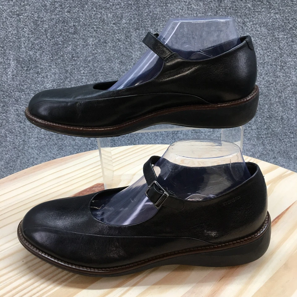 Stonefly Zapatos Mujer 41 Informales Cómodos Hebilla Mary Jane Pisos Cuero Negro Foto 2 de 4