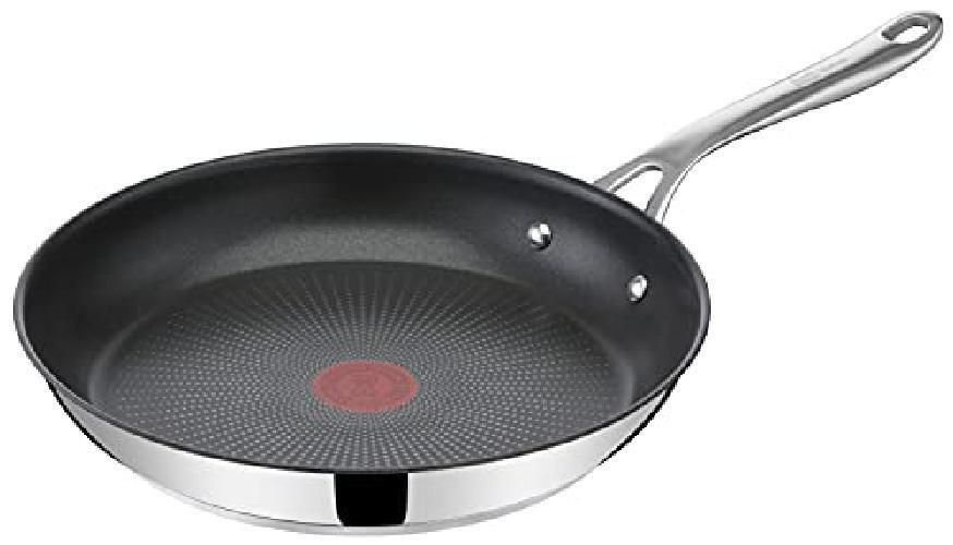 Tefal Jamie Oliver Padella 24 cm, acciaio inossidabile, antiaderente rinforzato