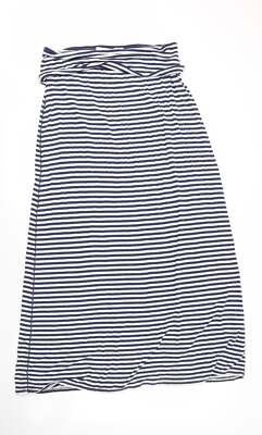 Max Studio Damen Maxi Blau Elasthan Mischung Größe M