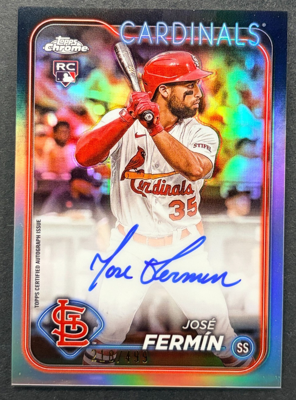 2024 Topps Chrome - Jose Fermin #RA-JFE St. Louis Cardinals - RC AUTO /499