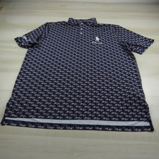 Ralph Lauren Polo Shirt Mens Large Blue Cars RLX Golf Performance Embroidered