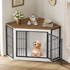 Dog Crate Furniture Large Dog Kennel Indoor Wooden Cage 43.1"L x 23.6"W x 27.8"H