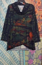 Women's Parsley & Sage Loose Cowl Neck Top L/S NWT's LG 44B