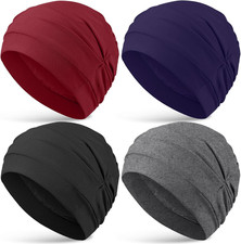 Silk Satin Sleeping Bonnet for Women Soft Chemo Headwear Long Curly Hair T6014