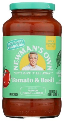 Newmans Own Tomato Basil Pasta Sauce Made With Premium Italian Herbs 24
