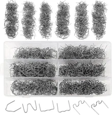 1200 Plastic Welder Staples - 6 Types Hot and Wave for Car Silver 