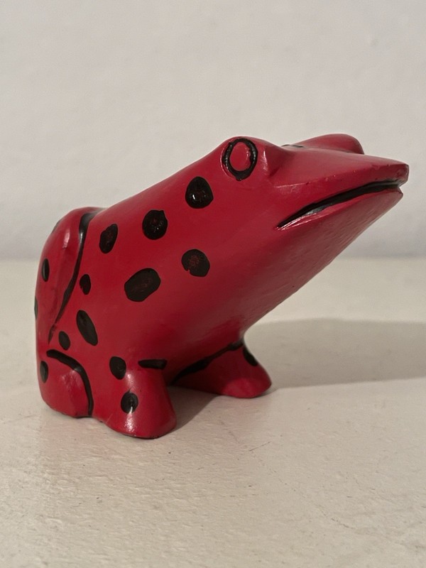 Handmade Cement Frog Figurine