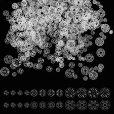 Plastic Sew-on Snap Buttons 150 Sets Invisible Fasteners 7 10 15 mm