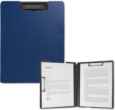 Foldable Clipboard Folder with Pen Slot, 360  Rotating PP Writing Pad with Dual