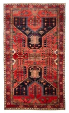 Vintage Oriental Hand-Knotted Carpet 4'0" x 6'11" Traditional Wool Area Rug