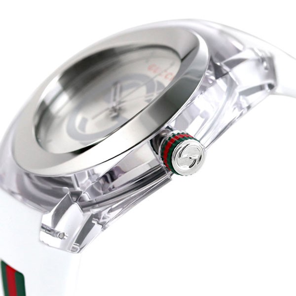 Unused GUCCI SYNC YA137102A Silver Dial Quartz Stainless Unisex