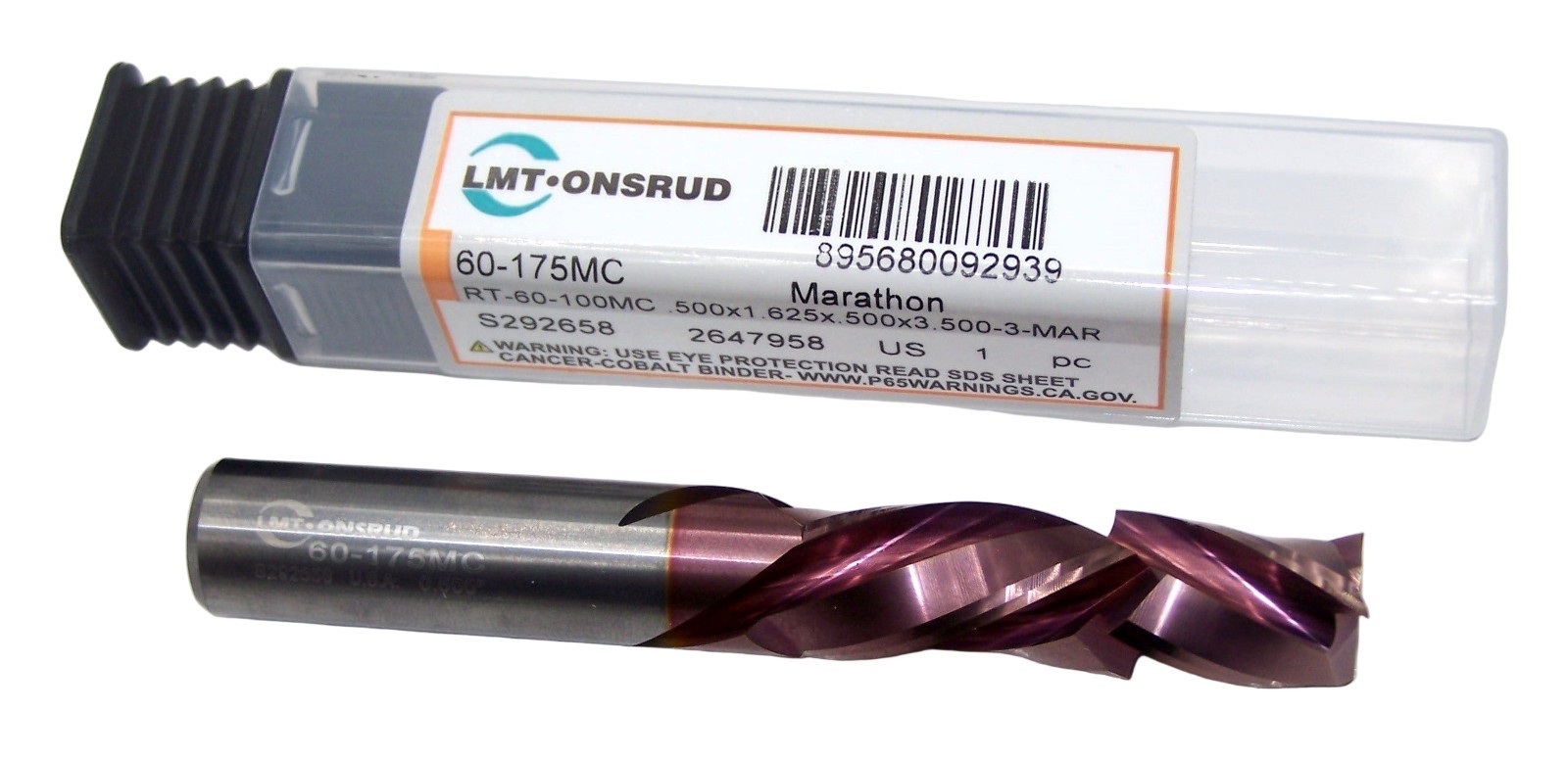 60-175MC Onsrud 1/2" Carbide Compression Router 3 Flute Marathon Coated .500" Di