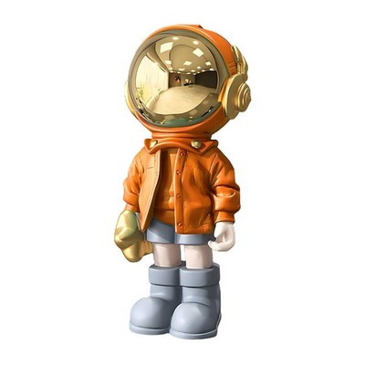Small Astronaut Statues Mini Spaceman Sculpture Polyresin Arts Gifts Orange F...