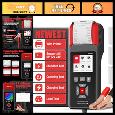Digital Car Battery Tester With Printer Automotive Battery Analyzer Tool