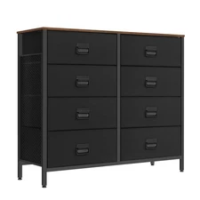 SONGMICS DRESSER WITH 8 DRAWERS STORAGE ORGANIZER CHEST OF DRAWERS LTS228B01