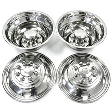 Steel Over-the-lug 16 Wheel Simulators 8 Lugs 4 Holes For Ford E350e450 08-25