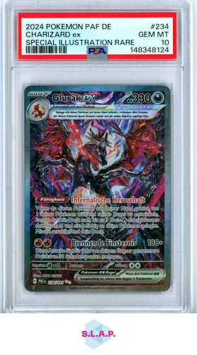 CHARIZARD EX SPECI4L ILL RARE POKEMON GER PAF DE-PALDEAN FATES 2024 234 PSA 10