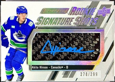 Akito Hirose 23-24 Engrained Rookie Signature Shots Silver Stick 278/299 RC Auto