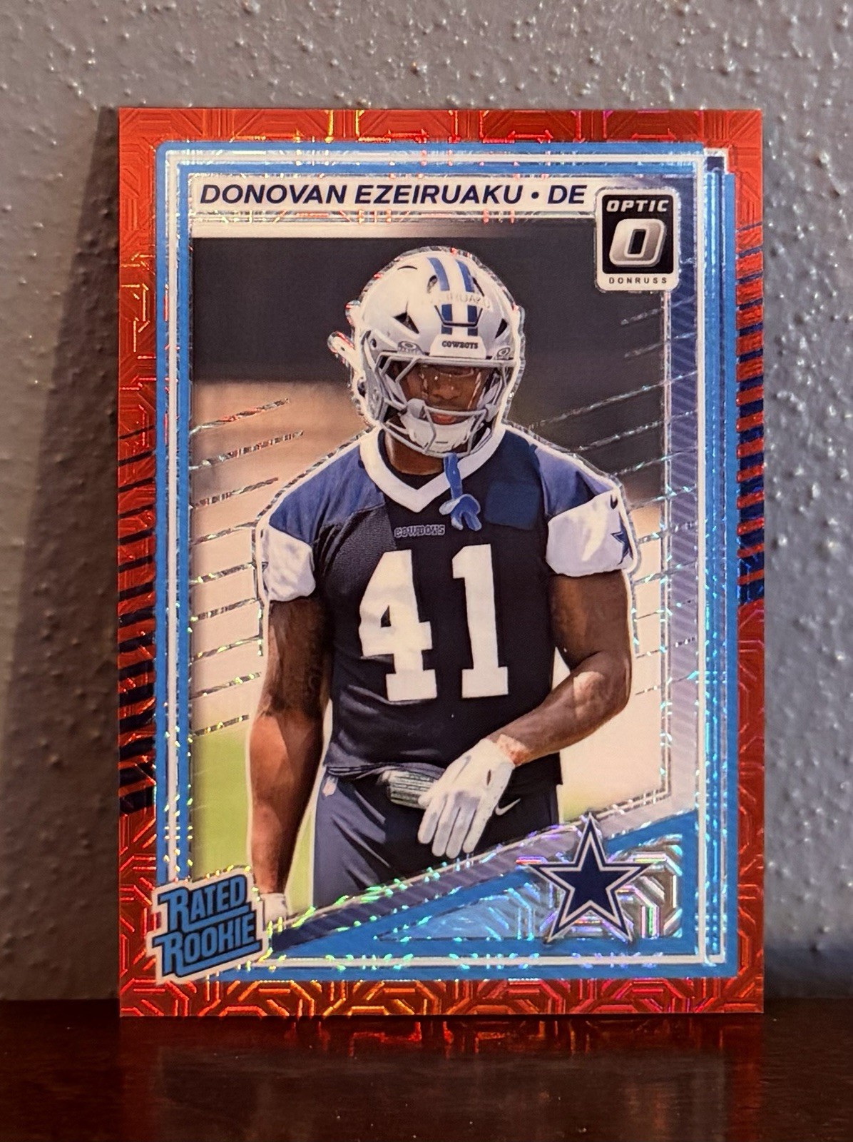 2025 Donruss Optic Donovan Ezeiruaku #230 Red Mojo Rated Rookie Cowboys
