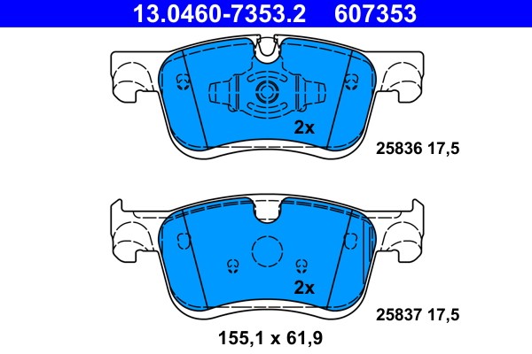 ATE BremsbeläGe Bremsbelagsatz Vorne FüR CitroëN Berlingo K9 Er_ Ec_ Peugeot-image